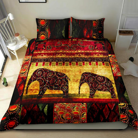 Image of African Print Elephant Comforter Cover, Dorm Room College, Printed Duvet Cover, Bedding Coverlet, Bedding Set, Bed Room, Twin Duvet Cover