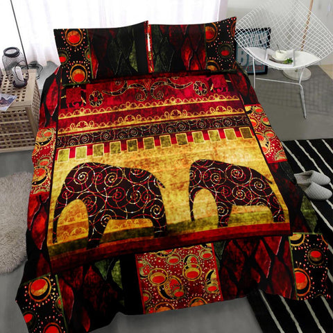 Image of African Print Elephant Comforter Cover, Dorm Room College, Printed Duvet Cover, Bedding Coverlet, Bedding Set, Bed Room, Twin Duvet Cover