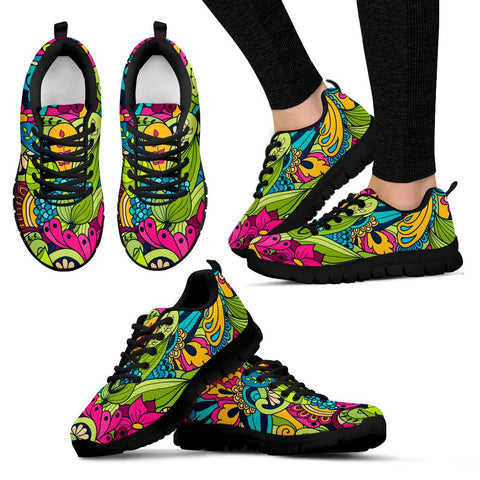 Image of Bright Colorful Flower Athletic Sneakers,Kicks Sports Wear, Shoes Shoes,Running Shoes,Training Shoes, Kids Shoes, Casual Shoes, Top Shoes