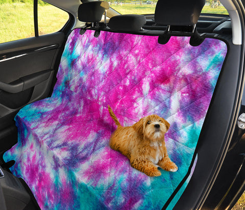 Image of Abstract Art Car Seat Cover with Colorful Tie,Dye Pattern, Back Seat Pet
