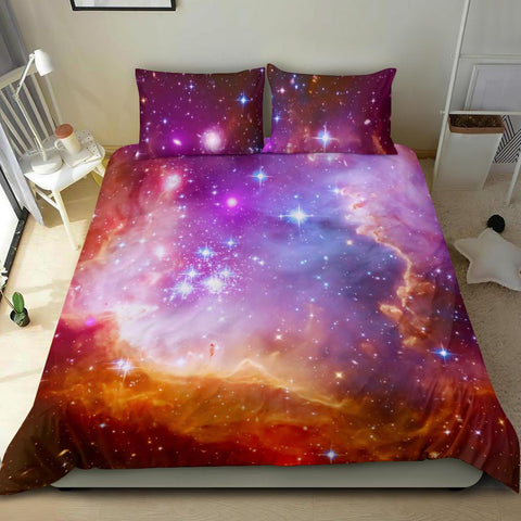 Image of Galaxy Nebula Star Burst Bedding Set, Bedding Coverlet, Doona Cover, Dorm Room College, Comforter Cover, Printed Duvet Cover, Bedding Set
