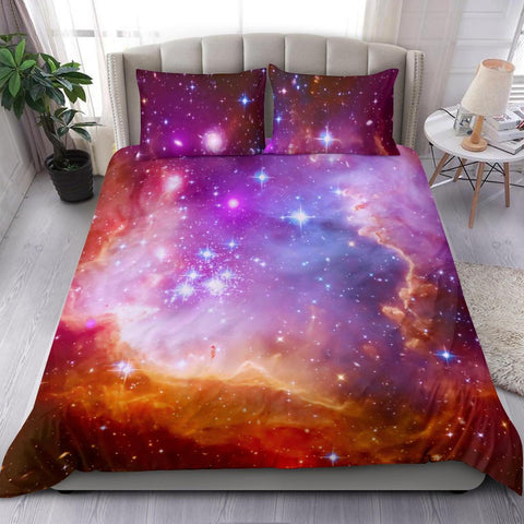 Image of Galaxy Nebula Star Burst Bedding Set, Bedding Coverlet, Doona Cover, Dorm Room College, Comforter Cover, Printed Duvet Cover, Bedding Set