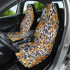 Abstract Leopard Gold Chain Car Seat Protectors, Glam Front Seat Covers, Custom