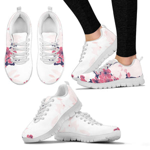 Pink Floral Sakura Branch Womens Sneaker, Colorful Womens, Low Top Shoes, Mens, Shoes,Training Shoes, Kids Shoes, Top Shoes,Running Shoes