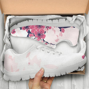 Pink Floral Sakura Branch Womens Sneaker, Colorful Womens, Low Top Shoes, Mens, Shoes,Training Shoes, Kids Shoes, Top Shoes,Running Shoes