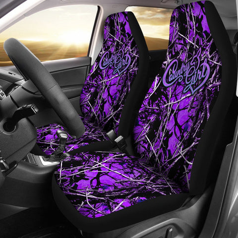 Image of Purple Country Girl Car Seat Covers,Car Seat Covers Pair,Car Seat Protector,Car Accessory,Front Seat Covers,Seat Cover for Car