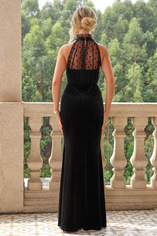 Image of Lace Detail Sleeveless Maxi Dress