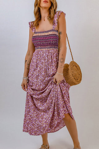 Image of Floral Square Neck Maxi Dress