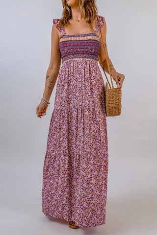 Image of Floral Square Neck Maxi Dress