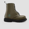 Canvas Boot with Black Rear Pull,Loop and Lace,Up Design , Easy On, Easy Off