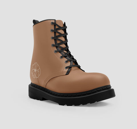 Image of Canvas Boot with Contrast Single-Welt Stitching - Stand Out in Style