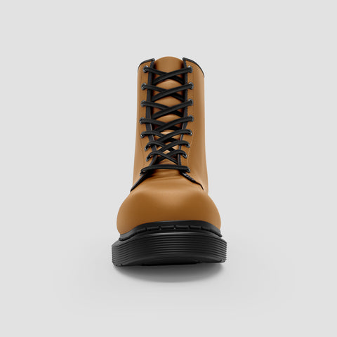 Image of Canvas Boot, Black Gum Rubber Outsole, Lace,Up Style, Vegan,Friendly,