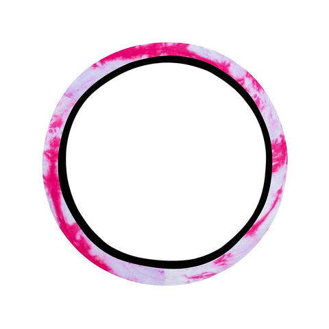 Image of Pink Tie Dye Grunge Abstract Art Steering Wheel Cover, Car Accessories, Car