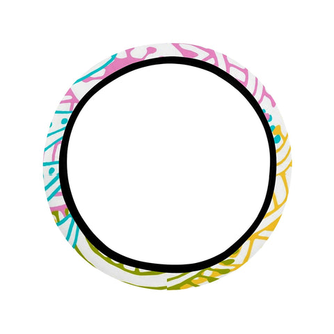Image of Rainbow Drip Mandala Steering Wheel Cover, Car Accessories, Car decoration,