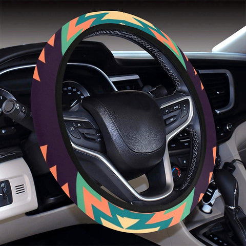 Image of Colorful Ethnic Bohemian Pattern Boho Chic Aztec Steering Wheel Cover, Car