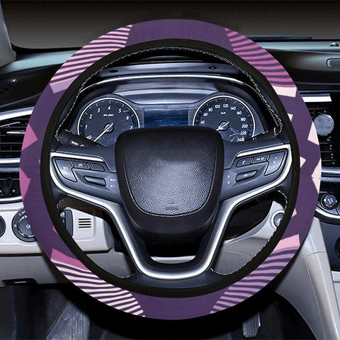 Image of Purple Abstract Stripes Steering Wheel Cover, Car Accessories, Car decoration,