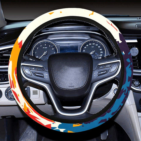 Image of Abstract Smears Paint Steering Wheel Cover, Car Accessories, Car decoration,