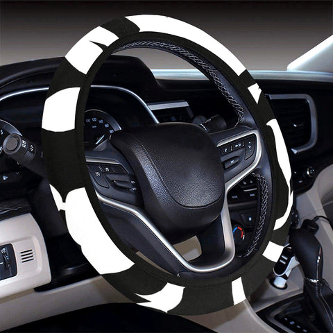 Image of White Roses Steering Wheel Cover, Car Accessories, Car decoration, comfortable
