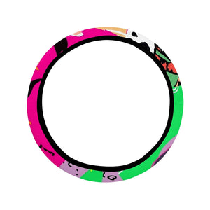 Abstract Fun Color Patterns Steering Wheel Cover, Car Accessories, Car