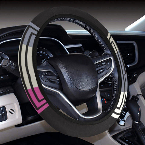 Image of Stripe Pattern Steering Wheel Cover, Car Accessories, Car decoration,