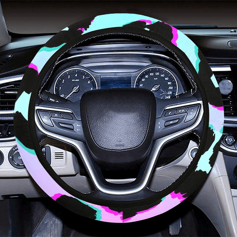 Image of Abstract Leopard Print Steering Wheel Cover, Car Accessories, Car decoration,