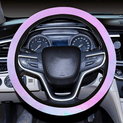 Image of Soft Blue Purple Texture Steering Wheel Cover, Car Accessories, Car decoration,