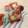 Classic Two Piece Vintage Ruffle Bikini Swimsuit Beach Set