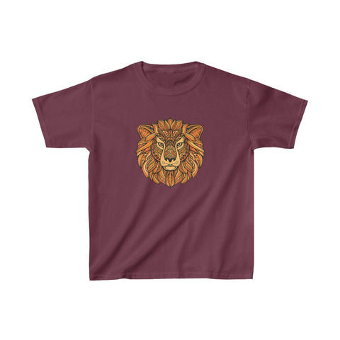 Image of Multicolored Lion Kids Heavy Cotton Tshirt