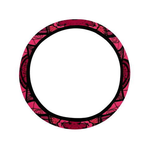 Image of Pink Mandalas Steering Wheel Cover, Car Accessories, Car decoration, comfortable