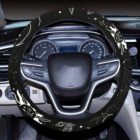 Image of Space Universe With Stars Steering Wheel Cover, Car Accessories, Car decoration,