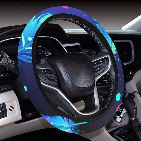 Image of Purple Pink Feathers Steering Wheel Cover, Car Accessories, Car decoration,
