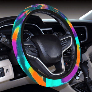 Tie Dye Swirl Pattern Abstract Art Steering Wheel Cover, Car Accessories, Car