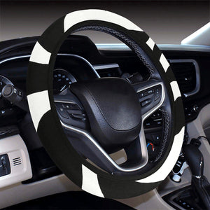 Zebra Stripes Black Steering Wheel Cover, Car Accessories, Car decoration,