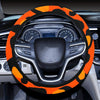 Orange African Animal Print Pattern Steering Wheel Cover, Car Accessories, Car decoration, comfortable grip & Padding, car decor