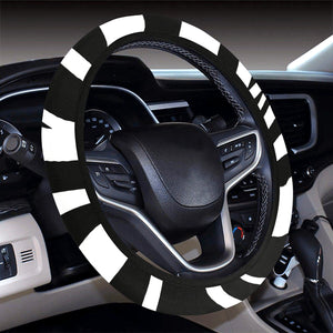 Black White Stripe Zebra Steering Wheel Cover, Car Accessories, Car decoration,