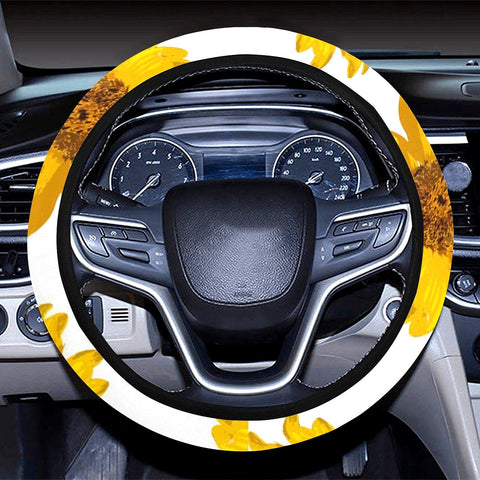 Image of Sunflowers Flowers Steering Wheel Cover, Car Accessories, Car decoration,