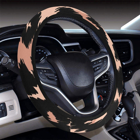Image of Leopard Animal Print Cheetah Steering Wheel Cover, Car Accessories, Car