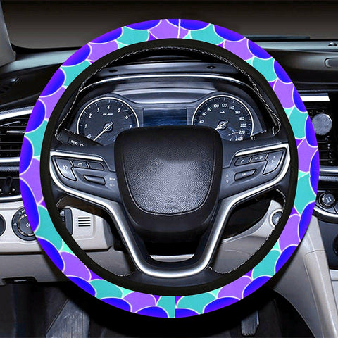 Image of Purple Blue Mermaid Skin Steering Wheel Cover, Car Accessories, Car decoration,