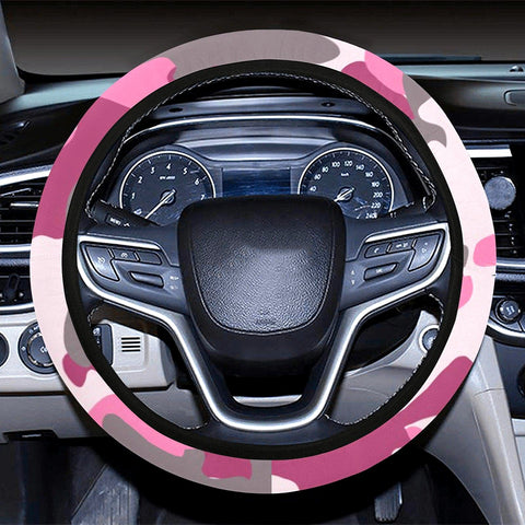 Image of Pink Camouflage Camo Steering Wheel Cover, Car Accessories, Car decoration,