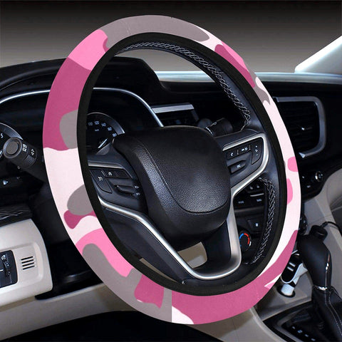 Image of Pink Camouflage Camo Steering Wheel Cover, Car Accessories, Car decoration,