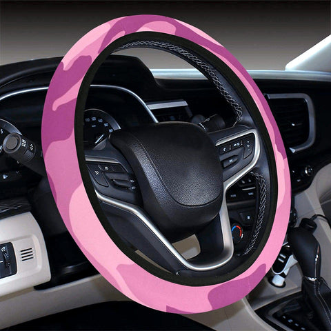 Image of Pink Camo Camouflage Steering Wheel Cover, Car Accessories, Car decoration,