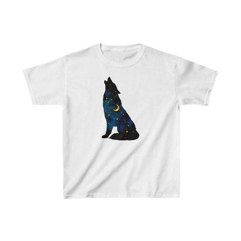 Image of Howling Wolf Inner Galaxy Kids Heavy Cotton Tshirt