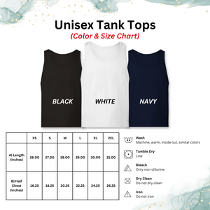 Black & White Calavera Woman Day Of The Dead Premium Unisex Tank Top, Graphic