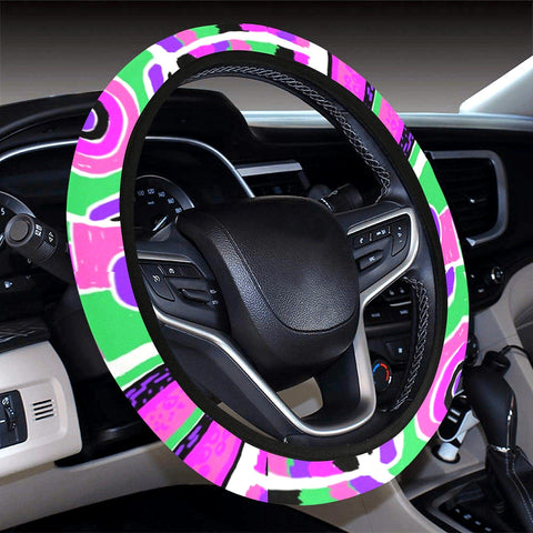 Image of Purple African Aztec Pattern Steering Wheel Cover, Car Accessories, Car