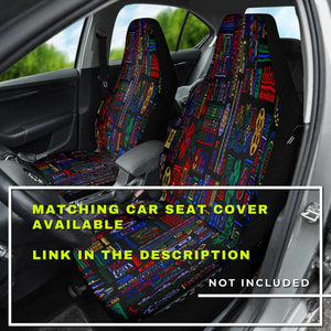 Colorful Abstract Ethnic Pattern Car Seat Pet Covers, Backseat Protector, Trendy