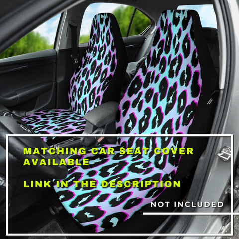Image of Abstract Leopard print Car Mats Back/Front, Floor Mats Set, Car Accessories