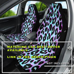 Vibrant Purple Leopard Print Car Back Seat Covers , Abstract Pet Seat