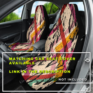 Snake Skin Pattern Car Seat Covers , Orange Red Abstract Design, Backseat Pet