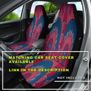 Aztec Boho Patterned Car Back Seat Covers , Abstract Art, Backseat Pet