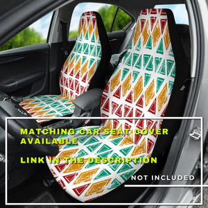 Colorful Triangular Bohemian Car Seat Covers , Boho Chic Abstract Art